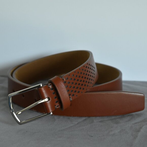 Cole Haan Men's Leather Belt - Brown - Size 38 - Picture 1 of 3